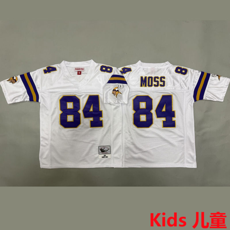 MOSS #84 Minnesota Vikings Retro Kids NFL Jersey