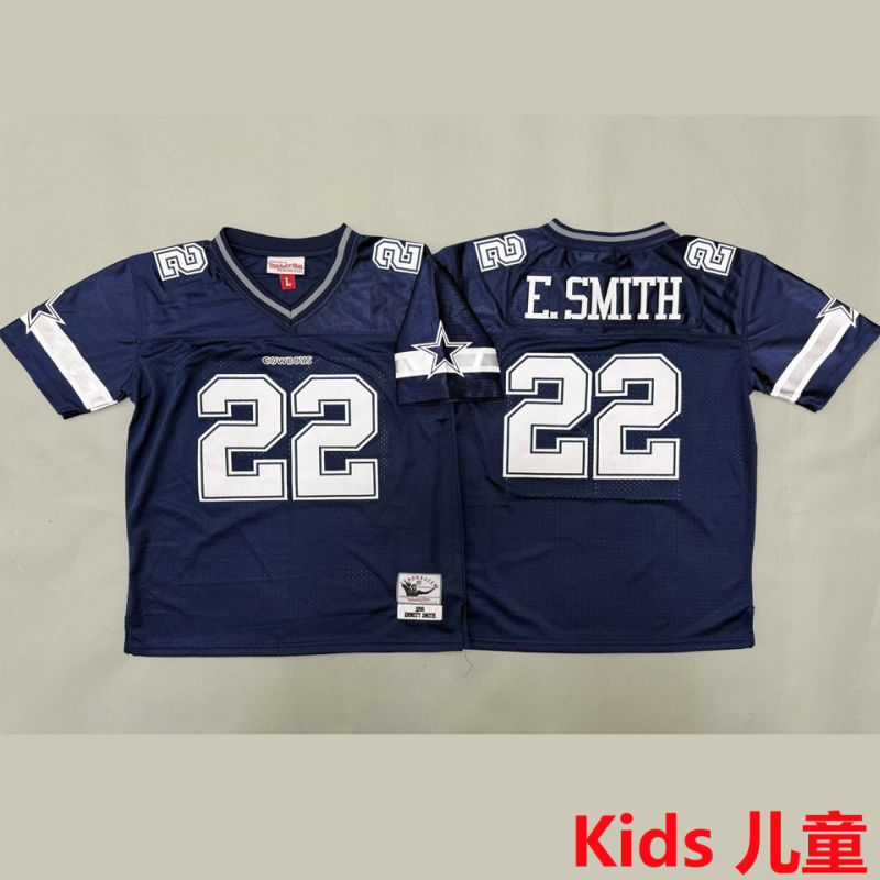 E SMITH #22 Dallas Cowboys Retro Kids NFL Jersey