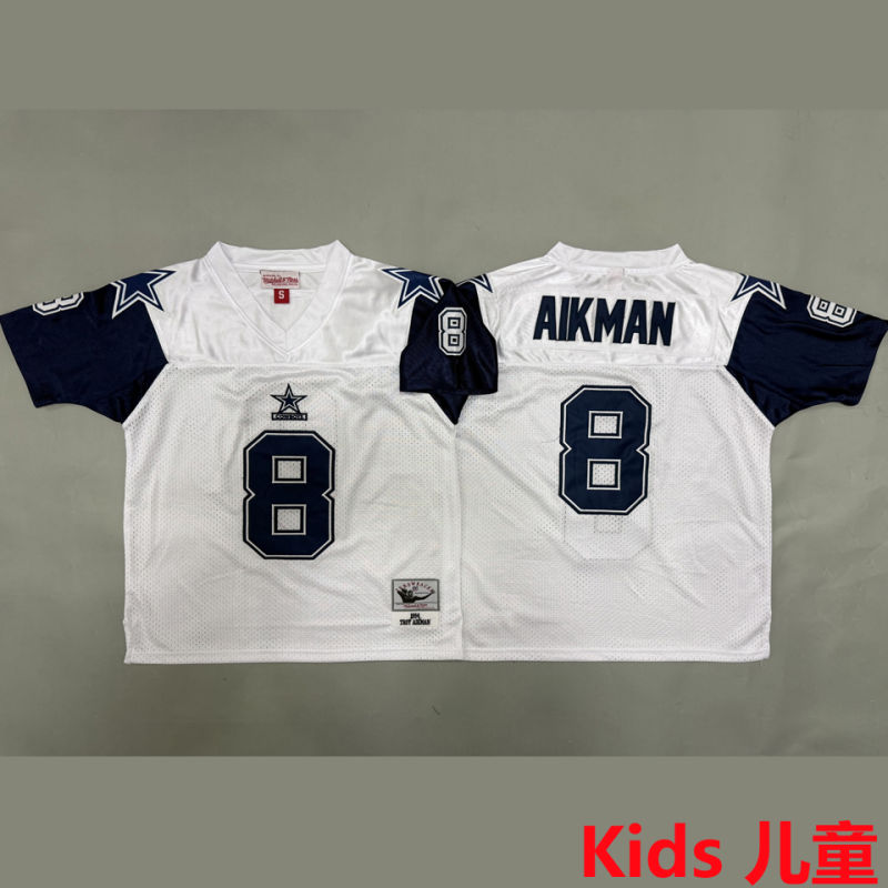 AIKMAN #8 Dallas Cowboys Retro Kids NFL Jersey