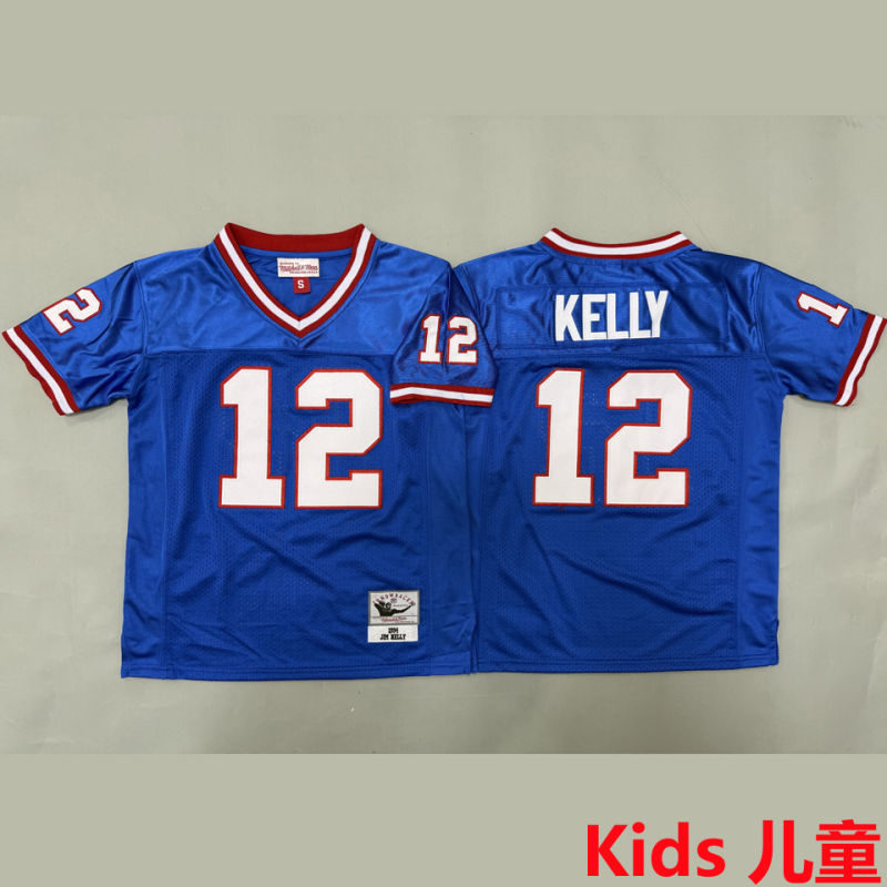 KELLY #12 Buffalo Bills Retro Kids NFL Jersey