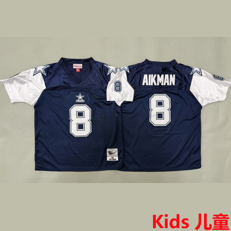 AIKMAN #8 Dallas Cowboys Retro Kids NFL Jersey
