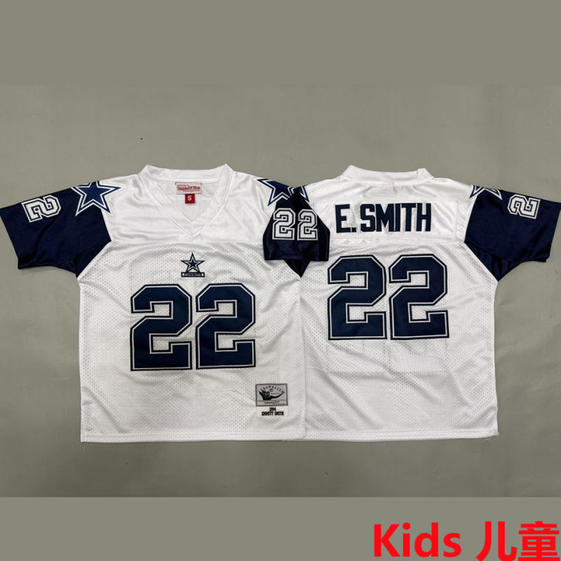 E SMITH #22 Dallas Cowboys Retro Kids NFL Jersey