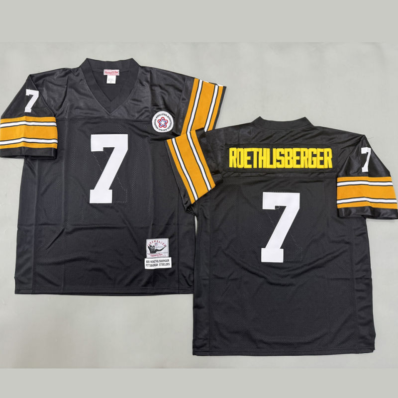 ROETHLISBERGER #7 Men's Pittsburgh Steelers Retro NFL Jersey