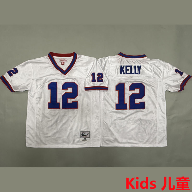 KELLY #12 Buffalo Bills Retro Kids NFL Jersey