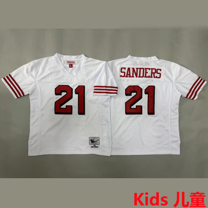 SANDERS #21 San Francisco 49ers Retro Kids NFL Jersey #49