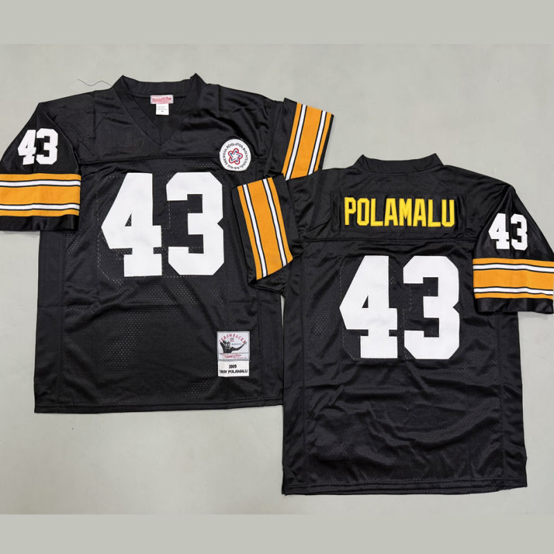 POLAMALU #43 Men's Pittsburgh Steelers Retro NFL Jersey