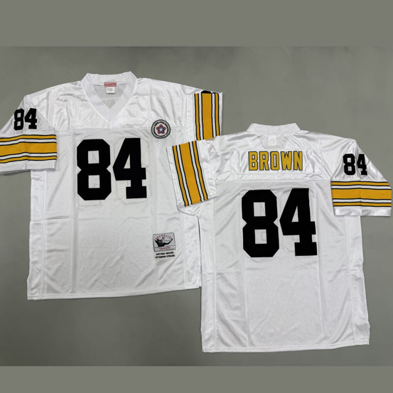 BROWN #84 Men's Pittsburgh Steelers Retro NFL Jersey