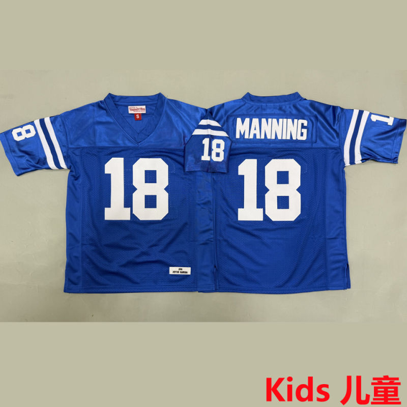 MANNING #18 Indianapolis Colts Retro Kids NFL Jersey