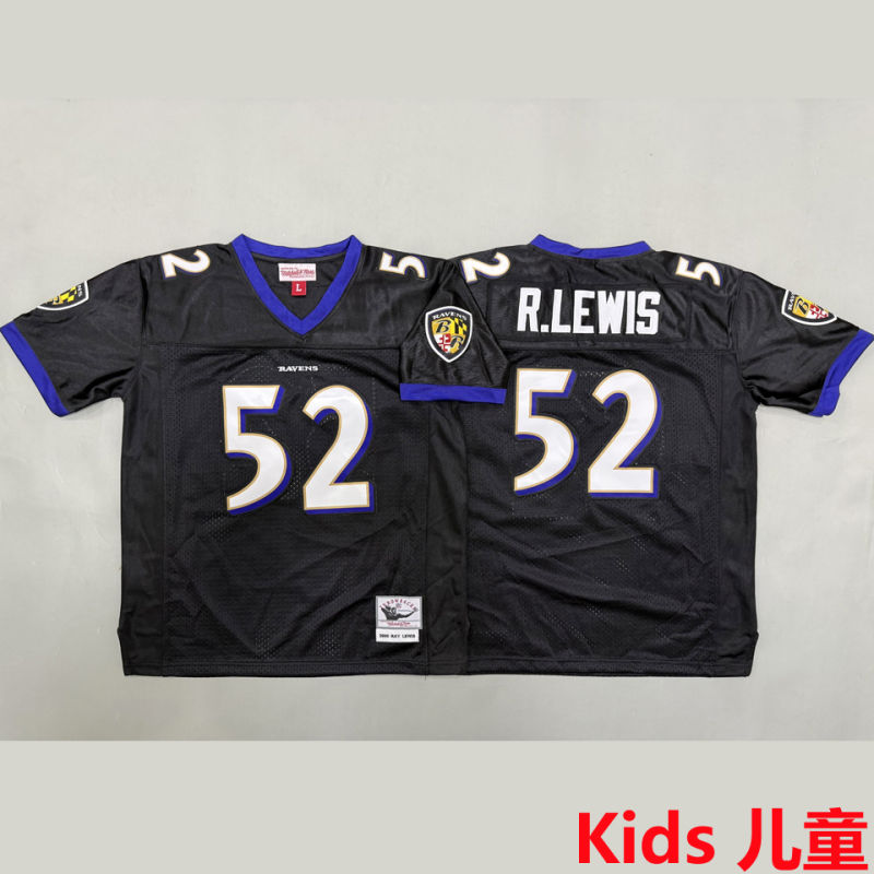 R LEWIS #52 Baltimore Ravens Retro Kids NFL Jersey