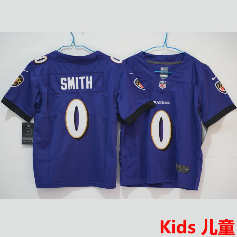 SMITH #0 Baltimore Ravens Kids NFL Jersey