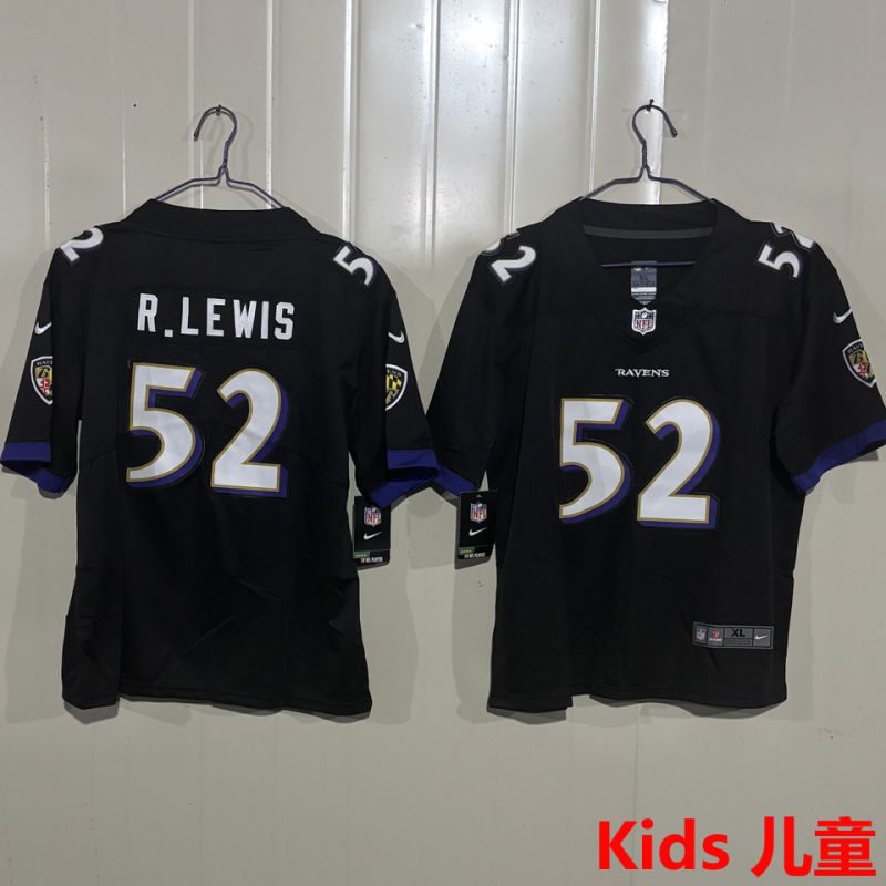 R LEWIS #52 Baltimore Ravens Kids NFL Jersey
