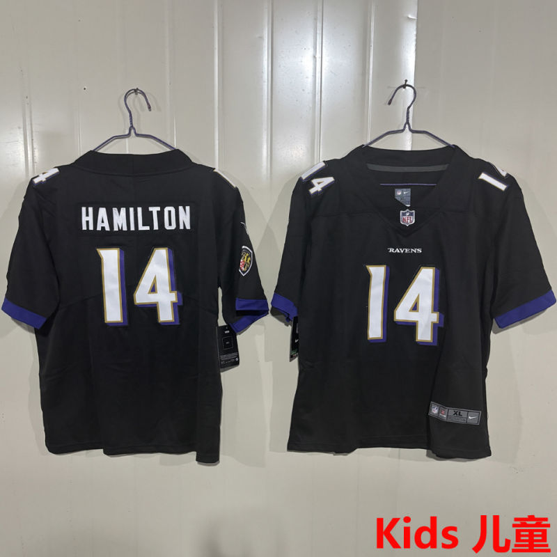 HAMILTON #14 Baltimore Ravens Kids NFL Jersey