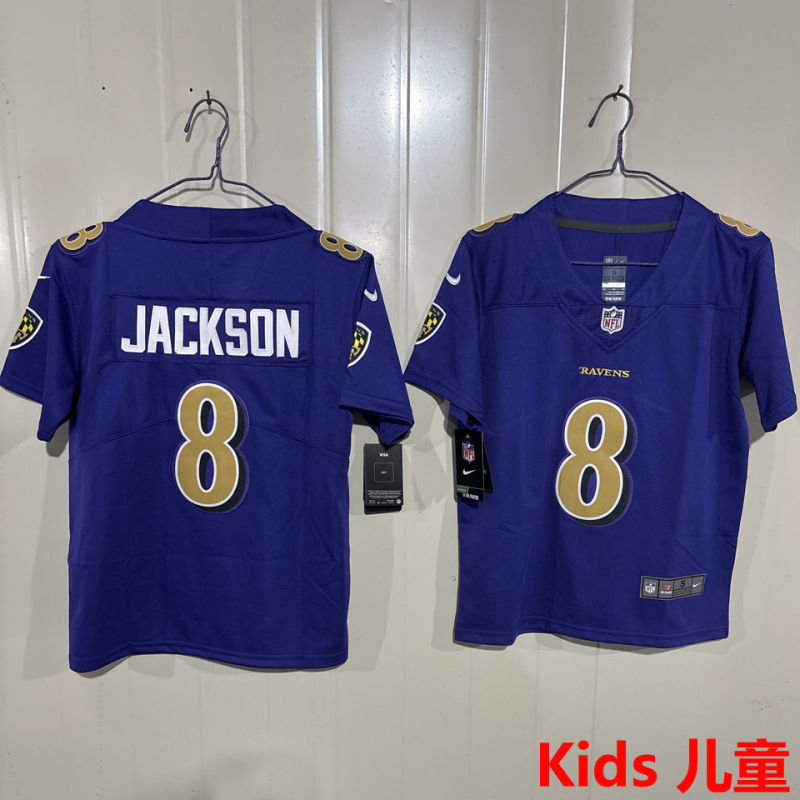 JACKSON #8 Baltimore Ravens Kids NFL Jersey