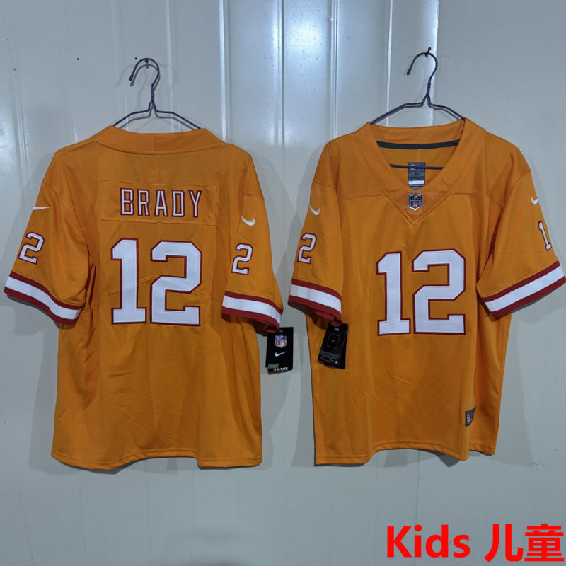 BRADY #12 Tampa Bay Buccaneers Kids NFL Jersey