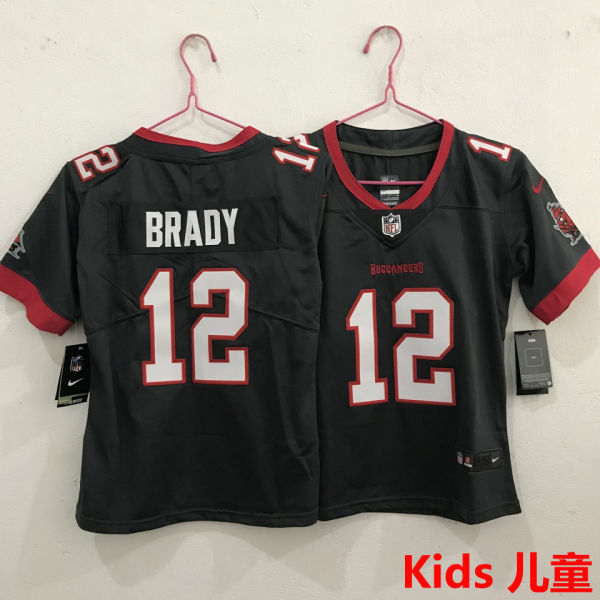 BRADY #12 Tampa Bay Buccaneers Kids NFL Jersey 海盗队