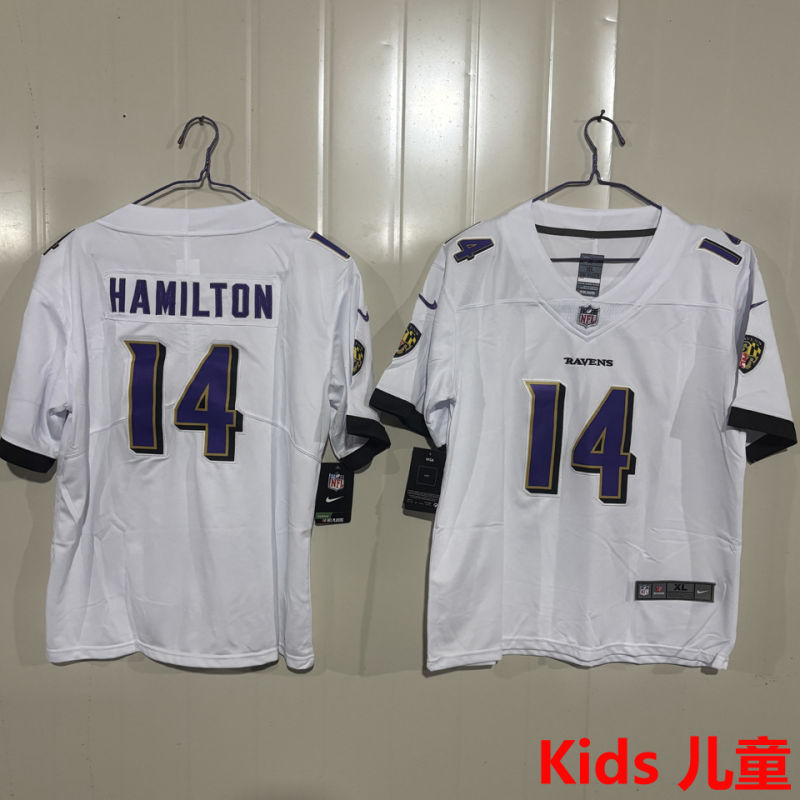 HAMILTON #14 Baltimore Ravens Kids NFL Jersey