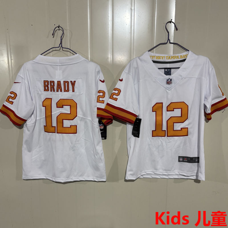 BRADY #12 Tampa Bay Buccaneers Kids NFL Jersey