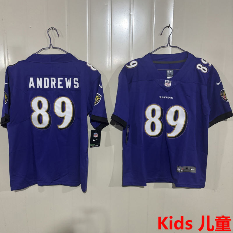 ANDREWS #89 Baltimore Ravens Kids NFL Jersey