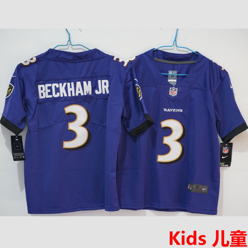 BECKHAM JR 3 Baltimore Ravens Kids NFL Jersey