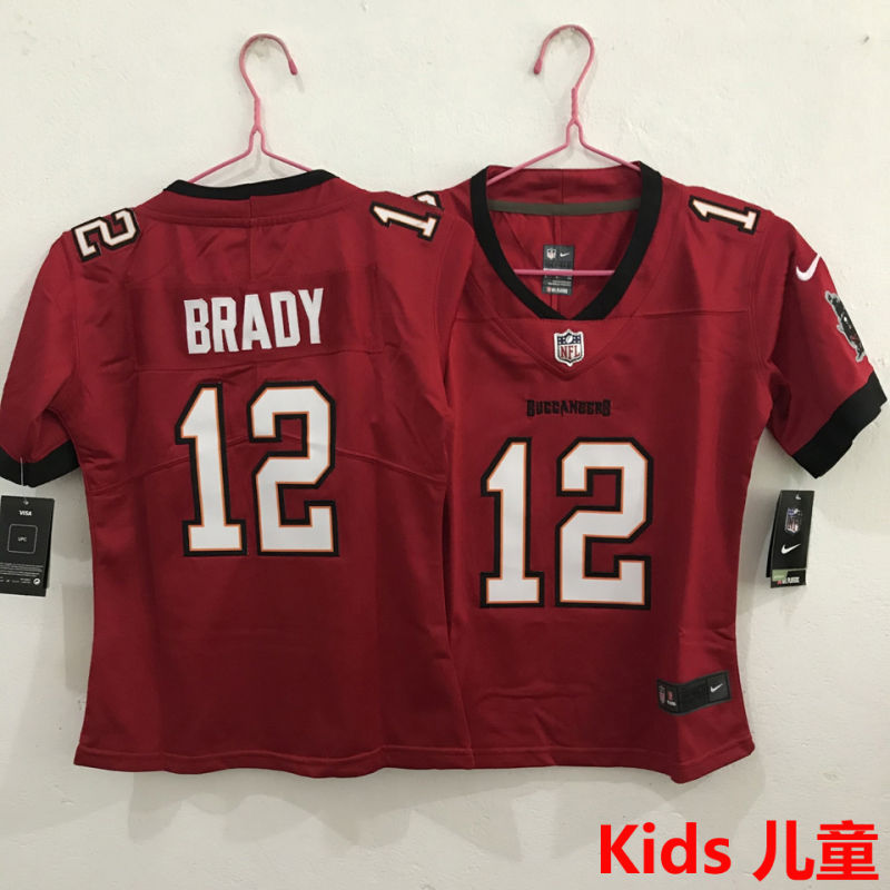 BRADY #12 Tampa Bay Buccaneers Kids NFL Jersey