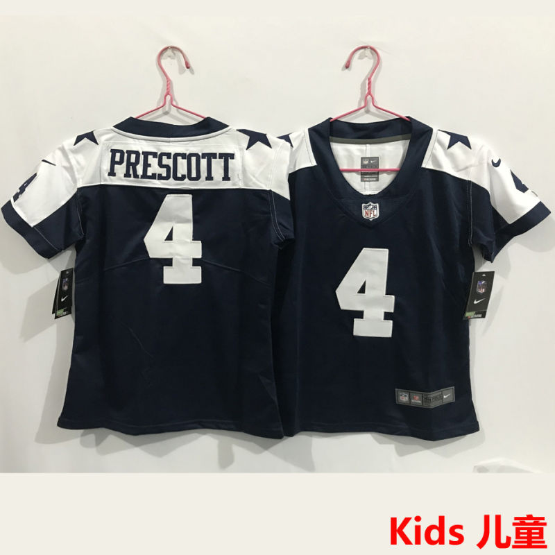 PRESCOTT #4 Dallas Cowboys Kids NFL Jersey