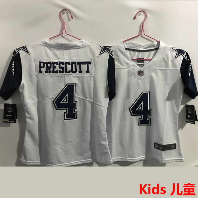 PRESCOTT #4 Dallas Cowboys Kids NFL Jersey