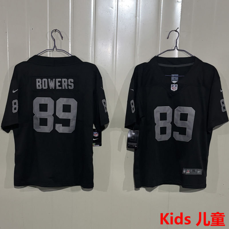 BOWERS #89 Las Vegas Raiders Kids NFL Jersey