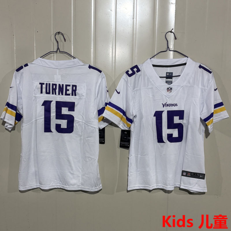 TURNER #15 Minnesota Vikings Kids NFL Jersey