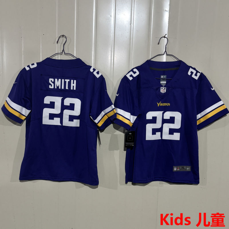 SMITH #22 Minnesota Vikings Kids NFL Jersey