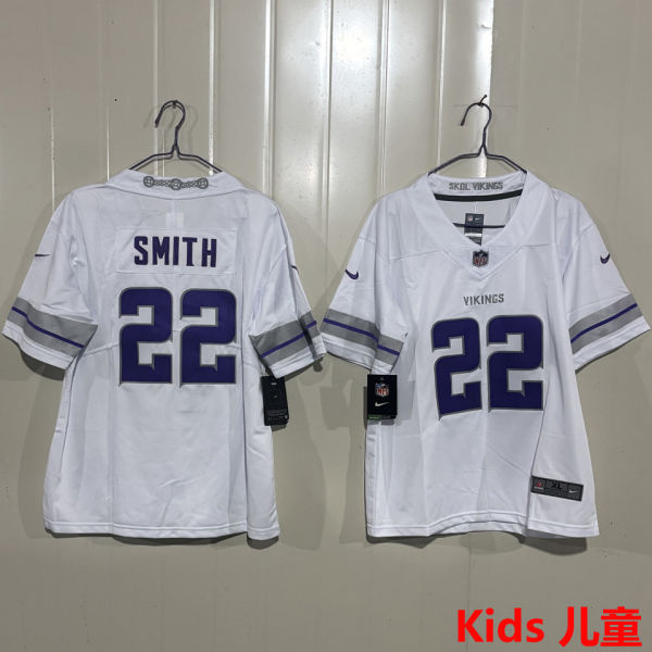 SMITH #22 Minnesota Vikings Kids NFL Jersey 维京人