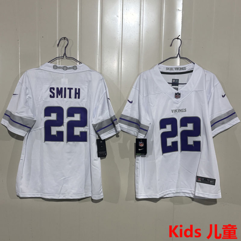 SMITH #22 Minnesota Vikings Kids NFL Jersey
