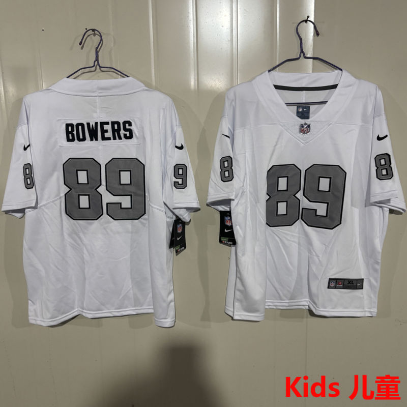 BOWERS #89 Las Vegas Raiders Kids NFL Jersey