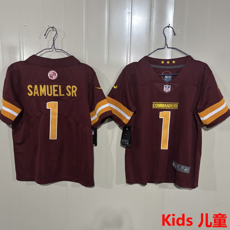 SAMUEL SR 1 Washington Commanders Kids NFL Jersey