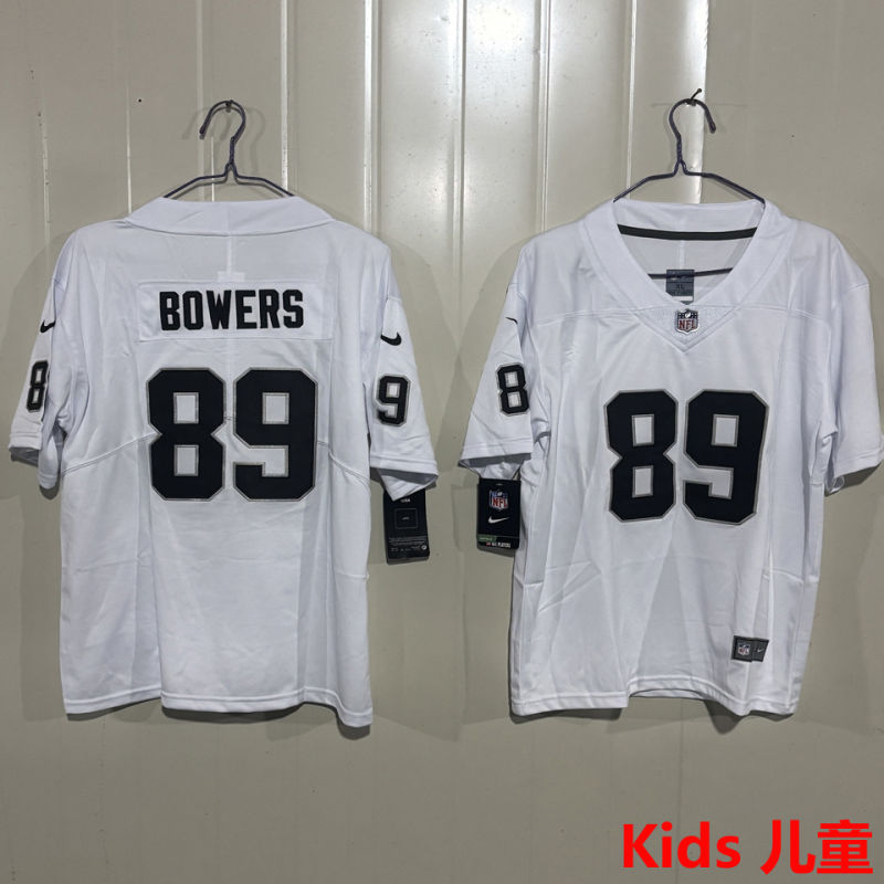 BOWERS #89 Las Vegas Raiders Kids NFL Jersey
