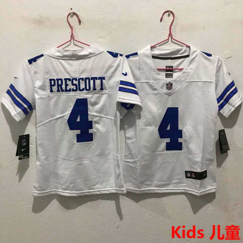 PRESCOTT #4 Dallas Cowboys Kids NFL Jersey