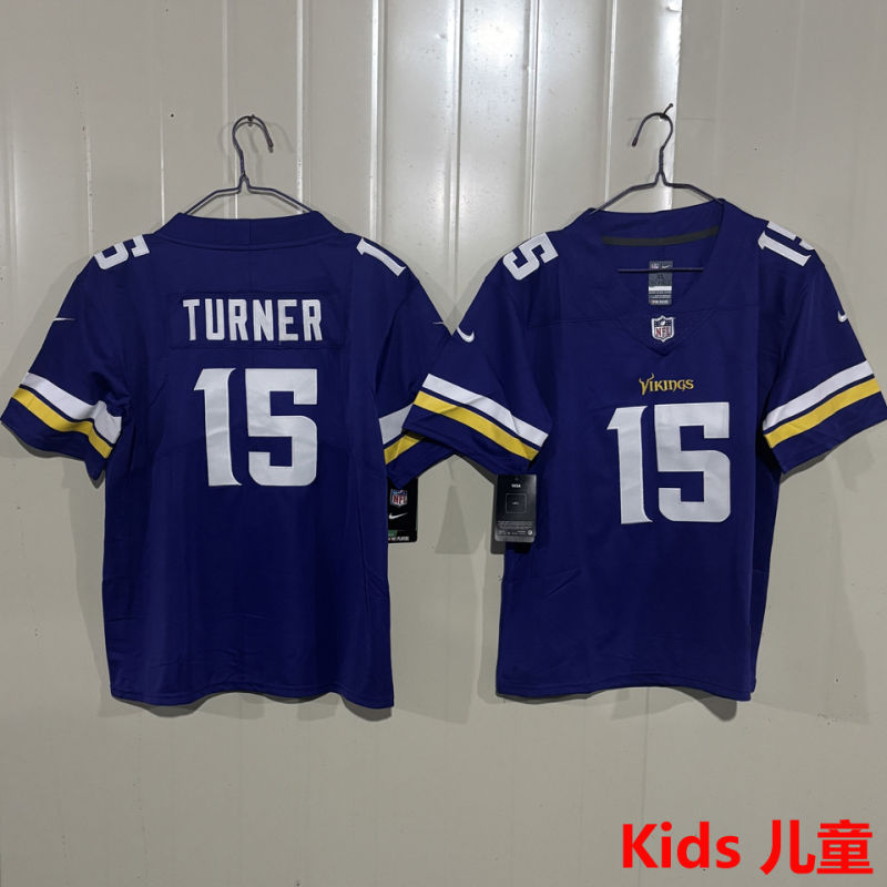 TURNER #15 Minnesota Vikings Kids NFL Jersey
