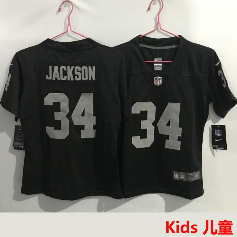 JACKSON #34 Las Vegas Raiders Kids NFL Jersey