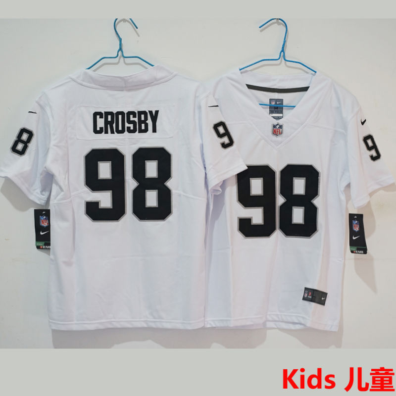 CROSBY #98 Las Vegas Raiders Kids NFL Jersey