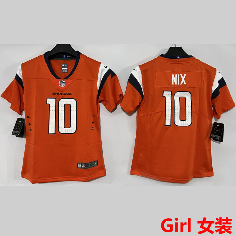 NIX #10 Denver Broncos Girl NFL Jersey