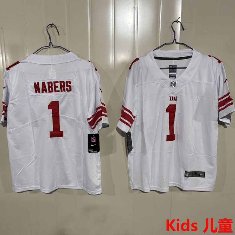 NABERS #1 New York Giants Kids NFL Jersey