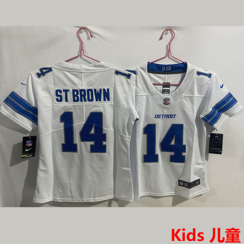 ST BROWN #14 Detroit Lions Kids NFL Jersey