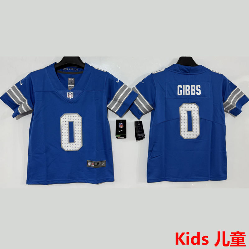GIBBS #0 Detroit Lions Kids NFL Jersey