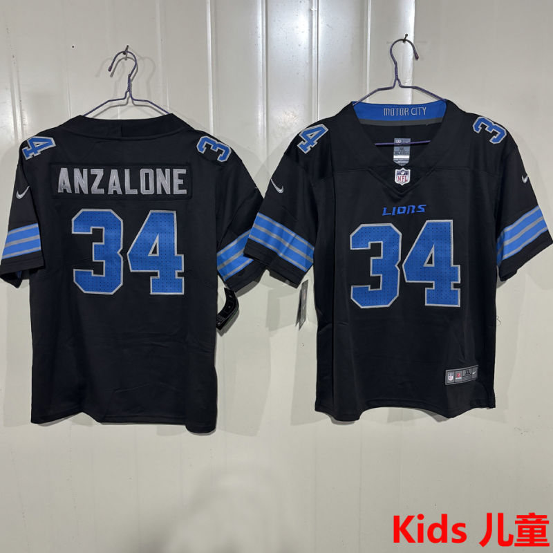 ANZALONE #34 Detroit Lions Kids NFL Jersey