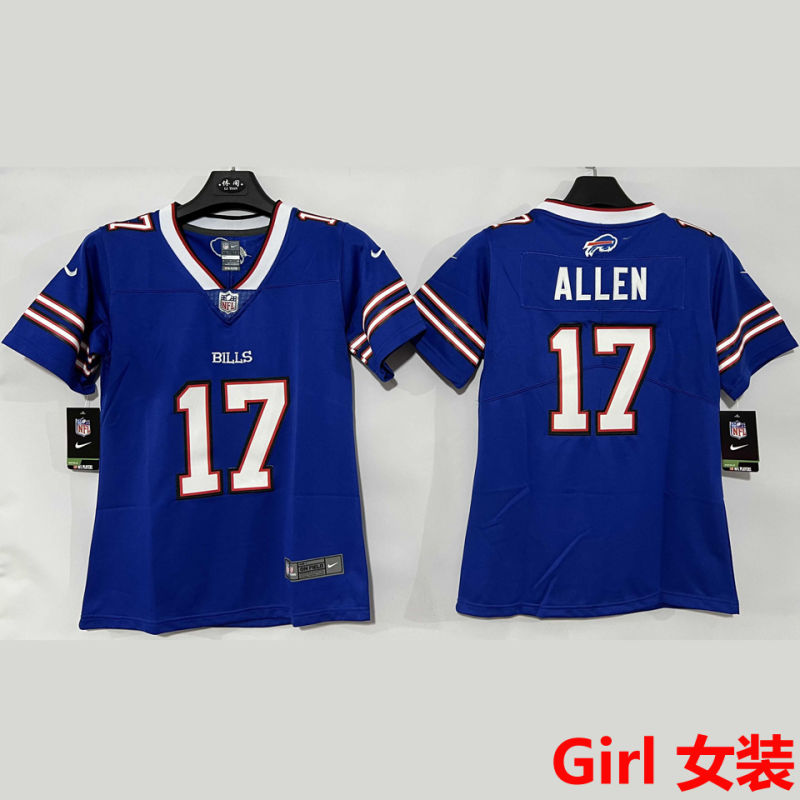 ALLEN #17 Buffalo Bills Girl NFL Jersey