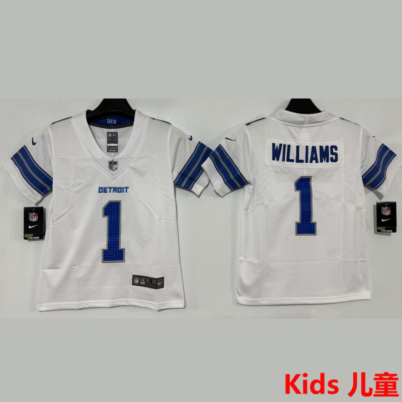 WILLIAMS #1 Detroit Lions Kids NFL Jersey