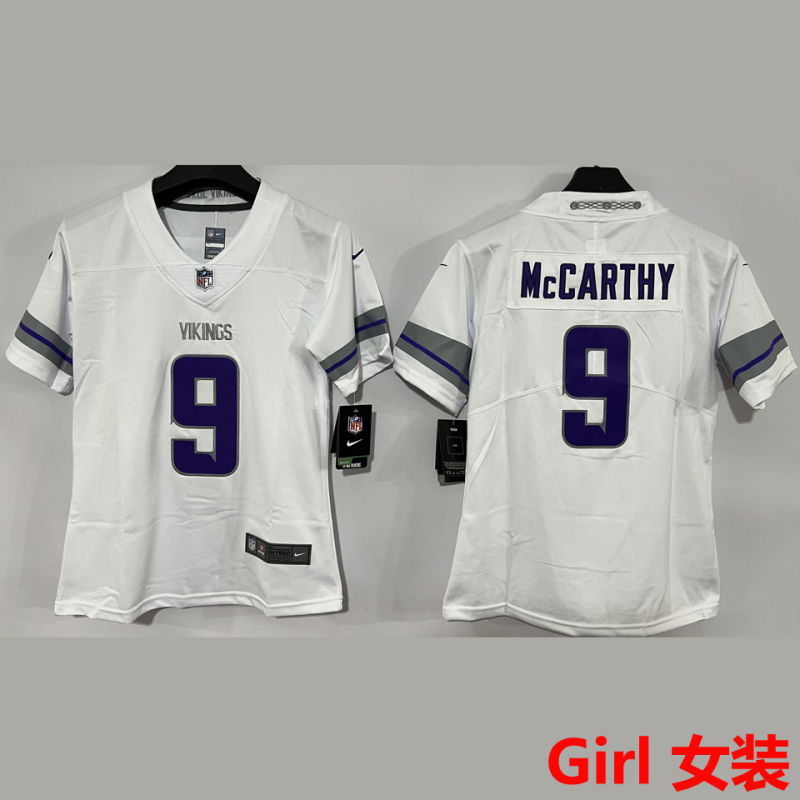 McCARTHY #9 Minnesota Vikings Girl NFL Jersey