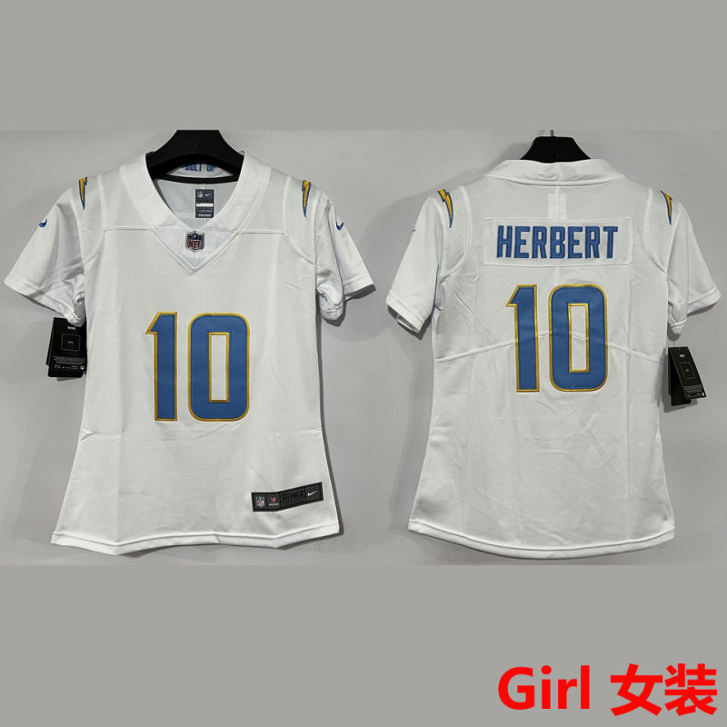 HERBERT #10 Los Angeles Chargers Girl NFL Jersey