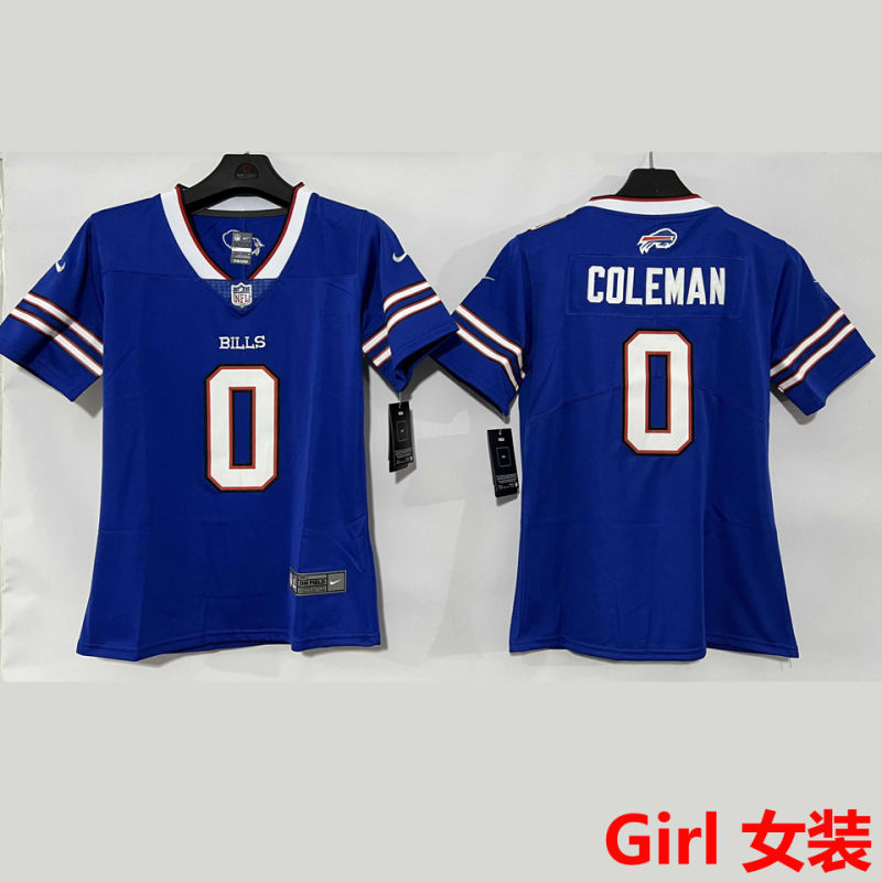 COLEMAN #0 Buffalo Bills Girl NFL Jersey