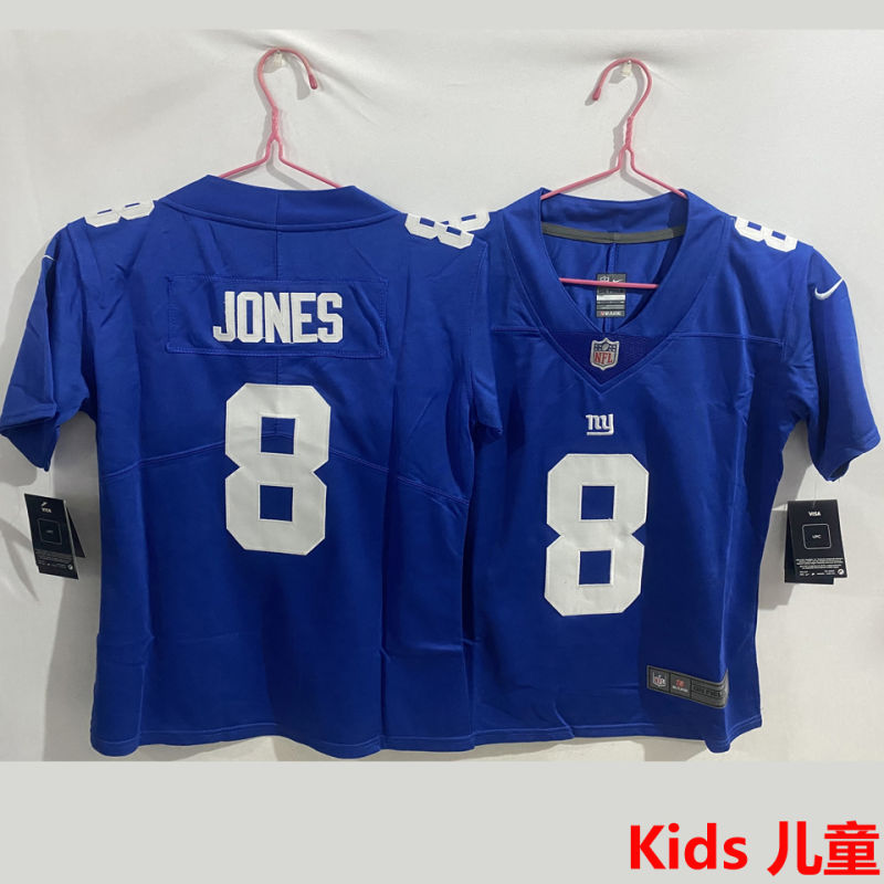 JONES #8 New York Giants Kids NFL Jersey