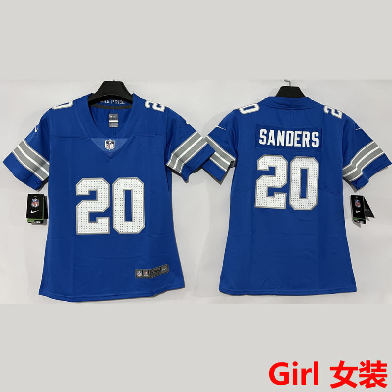 SANDERS #20 Detroit Lions Girl NFL Jersey